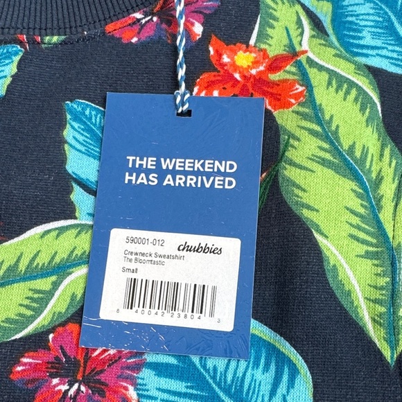Chubbies Lounge Crewneck Sweatshirt Floral Print Mens Size small Colorful - Picture 3 of 4